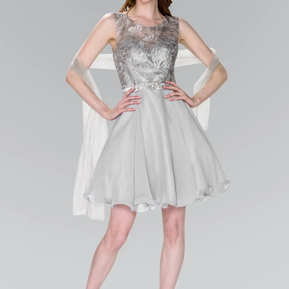 Illusion Neck Sleeveless Prom Dress GS2314